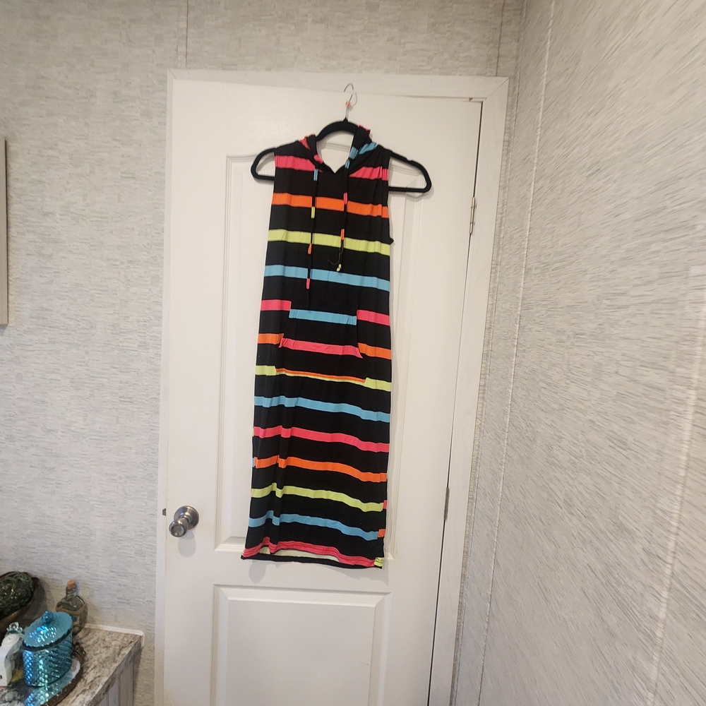 Bobbie Brooks Multicolor Striped Maxi Dress Size S Euc